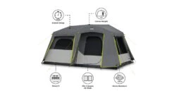 Core Equipment 9 Person Instant Cabin Tent W/ Full Fly -Garmin Shop opplanet core equipment 9 person instant cabin tent w full fly grey 40217 av 2