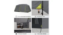 Core Equipment 9 Person Instant Cabin Tent W/ Full Fly -Garmin Shop opplanet core equipment 9 person instant cabin tent w full fly grey 40217 av 3