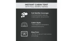Core Equipment 9 Person Instant Cabin Tent W/ Full Fly -Garmin Shop opplanet core equipment 9 person instant cabin tent w full fly grey 40217 av 4