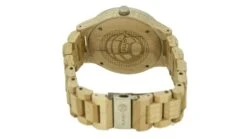 Earth Wood Cherokee Bracelet Watch W/Magnified Date 14 Earth Wood Cherokee Bracelet Watch W/Magnified Date -Garmin Shop opplanet earth cherokee watch khaki tan woodenc ase ethew3401 back v1
