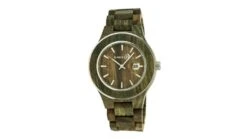 Earth Wood Cherokee Bracelet Watch W/Magnified Date 13 Earth Wood Cherokee Bracelet Watch W/Magnified Date -Garmin Shop opplanet earth cherokee watch olive wooden case ethew3404 main
