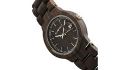 Earth Wood Biscayne Bracelet Watches W/Date -Garmin Shop opplanet earth wood biscayne bracelet watch w date dark brown one size ethew4202 av 2