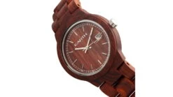 Earth Wood Biscayne Bracelet Watches W/Date -Garmin Shop opplanet earth wood biscayne bracelet watch w date red one size ethew4203 av 2