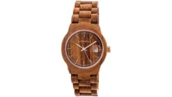 Earth Wood Biscayne Bracelet Watches W/Date -Garmin Shop opplanet earth wood biscayne wood bracelet watch w date light brown standard ethew4205 main