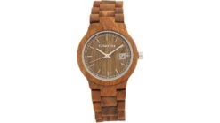 Earth Wood Biscayne Bracelet Watches W/Date -Garmin Shop opplanet earth wood biscayne wood bracelet watch w date olive standard ethew4204 main