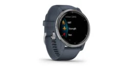 Garmin Venu 2 Watch -Garmin Shop opplanet garmin venu 2 watch silver stainless steel bezel with granite blue case and silicone band silver blue granite 010 02430 00 av 2
