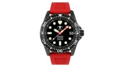 Hawaiian Lifeguard Association Dive Watches -Garmin Shop opplanet hawaiian lifeguard association dive watches black dial red strap black one size hla 5412 main