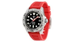 Hawaiian Lifeguard Association Dive Watches -Garmin Shop opplanet hawaiian lifeguard association dive watches black dial red strap steel one size hla 5410 av 1