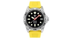 Hawaiian Lifeguard Association Dive Watches -Garmin Shop opplanet hawaiian lifeguard association dive watches black dial yellow strap steel one size hla 5403 main