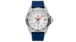 Hawaiian Lifeguard Association Dive Watches -Garmin Shop opplanet hawaiian lifeguard association dive watches white dial blue strap steel one size hla 5420 main