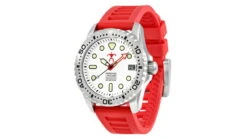 Hawaiian Lifeguard Association Dive Watches -Garmin Shop opplanet hawaiian lifeguard association dive watches white dial red strap steel one size hla 5411 av 1