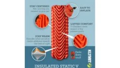 Klymit Insulated Static V Lite Sleeping Pad -Garmin Shop opplanet klymit insulated static v lite sleeping pad mango regular 06i2or03c av 2