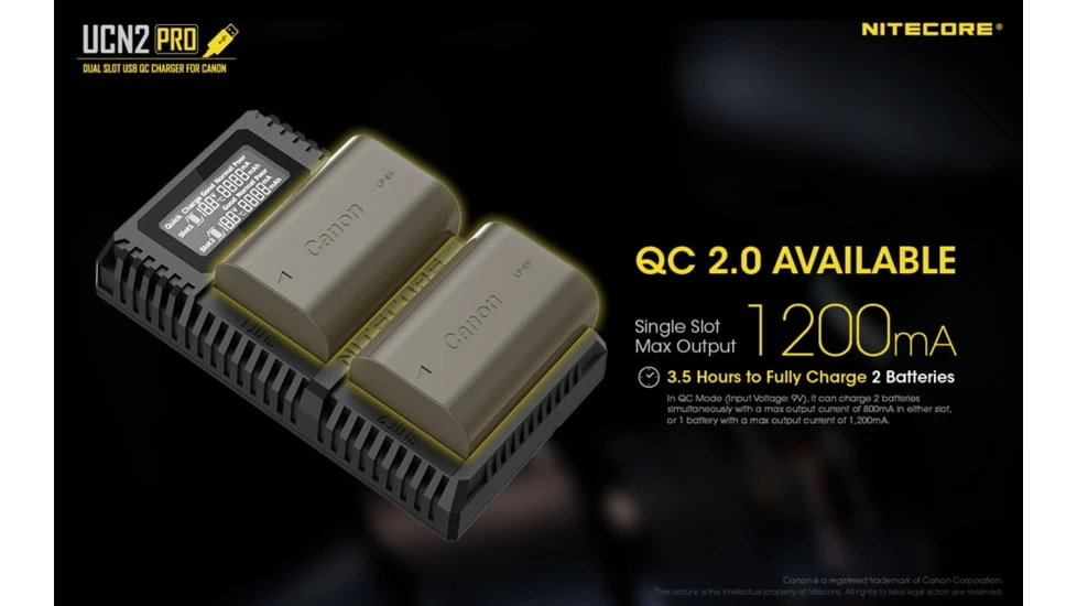 Nitecore UCN2 Pro Dual-Slot Fast Digital USB Charger 5 Nitecore UCN2 Pro Dual-Slot Fast Digital USB Charger - Image 3