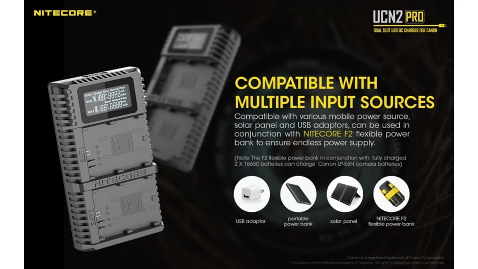 Nitecore UCN2 Pro Dual-Slot Fast Digital USB Charger 9 Nitecore UCN2 Pro Dual-Slot Fast Digital USB Charger - Image 7