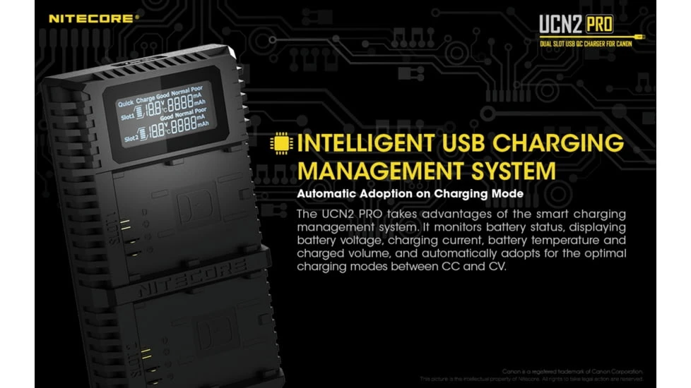 Nitecore UCN2 Pro Dual-Slot Fast Digital USB Charger 6 Nitecore UCN2 Pro Dual-Slot Fast Digital USB Charger - Image 4