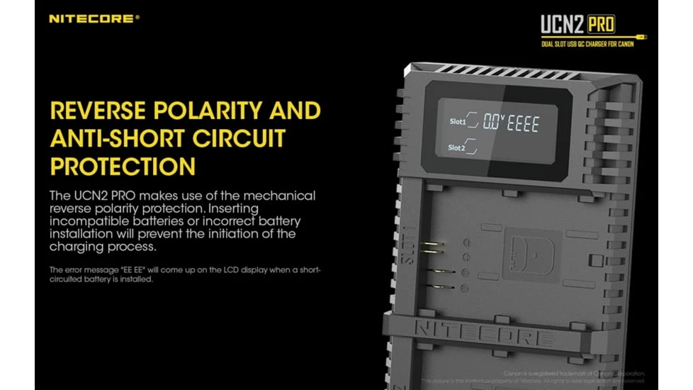 Nitecore UCN2 Pro Dual-Slot Fast Digital USB Charger 14 Nitecore UCN2 Pro Dual-Slot Fast Digital USB Charger - Image 12