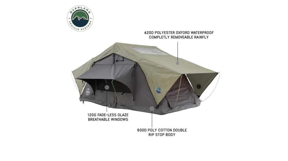 Overland Vehicle Systems N3S Nomadic 3 Standard Roof Top Tent 4 Overland Vehicle Systems N3S Nomadic 3 Standard Roof Top Tent - Image 2