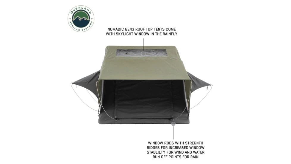 Overland Vehicle Systems N3S Nomadic 3 Standard Roof Top Tent 6 Overland Vehicle Systems N3S Nomadic 3 Standard Roof Top Tent - Image 4