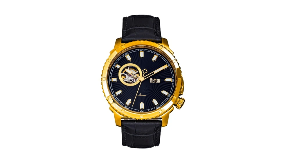 Reign Bauer Automatic Semi-Skeleton Leather-Band Watch 8 Reign Bauer Automatic Semi-Skeleton Leather-Band Watch - Image 6