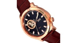 Reign Bauer Automatic Semi-Skeleton Leather-Band Watch 32 Reign Bauer Automatic Semi-Skeleton Leather-Band Watch -Garmin Shop opplanet reign bauer automatic semi skeleton leather band watch rose gold black one size reirn6006 av 2