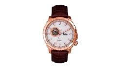 Reign Bauer Automatic Semi-Skeleton Leather-Band Watch 26 Reign Bauer Automatic Semi-Skeleton Leather-Band Watch -Garmin Shop opplanet reign bauer automatic semi skeleton leather band watch rose gold white one size reirn6005 main
