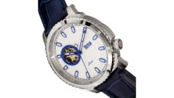 Reign Bauer Automatic Semi-Skeleton Leather-Band Watch 33 Reign Bauer Automatic Semi-Skeleton Leather-Band Watch -Garmin Shop opplanet reign bauer automatic semi skeleton leather band watch silver blue one size reirn6003 av 2