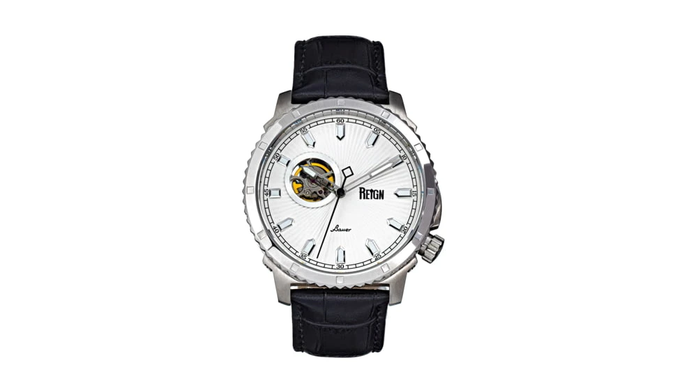 Reign Bauer Automatic Semi-Skeleton Leather-Band Watch 4 Reign Bauer Automatic Semi-Skeleton Leather-Band Watch - Image 2