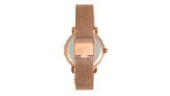 Sophie And Freda Reno Bracelet Watch W/Swarovski Crystals -Garmin Shop opplanet sophie and freda reno bracelet watch w swarovski crystals rose gold navy one size safsf5405 av 1