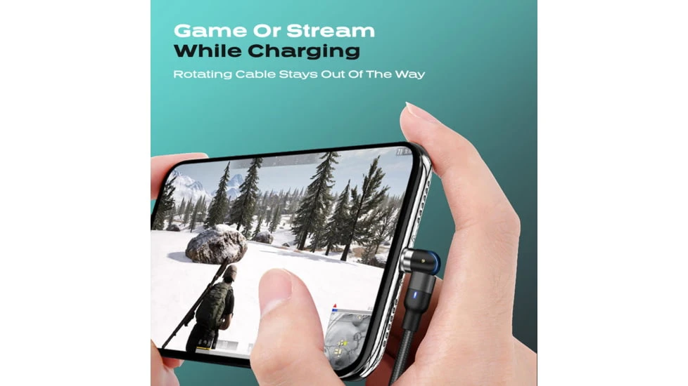 Statik 360 Universal Charge Cable W/ 3 Rotating Magnetic Connectors 3ft/1M 7 Statik 360 Universal Charge Cable W/ 3 Rotating Magnetic Connectors 3ft/1M - Image 5