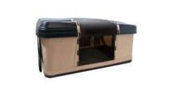 TRUSTMADE Hardshell Rooftop Tent -Garmin Shop opplanet trustmade hardshell rooftop tent black beige 82 7x49x35 4in or02rt01 blackbeige av 1