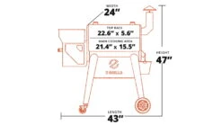 Z Grills Pioneer Wood Pellet Grill & Smoker -Garmin Shop opplanet z grills pioneer wood pellet grill smoker black medium zpg 450b av 6